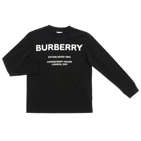 burberry black logo t shirt|Burberry t shirt long sleeve.